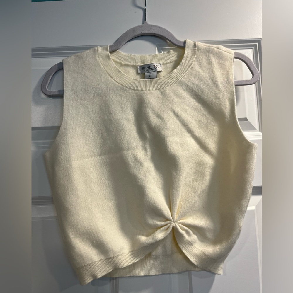 Rachel Zoe Cream Sweater dress cover cropped